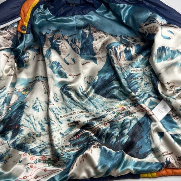 Mother The High Flyer Zip front puffer jacket in bold tricks retro 70s hippie Sm - Picture 9 of 16